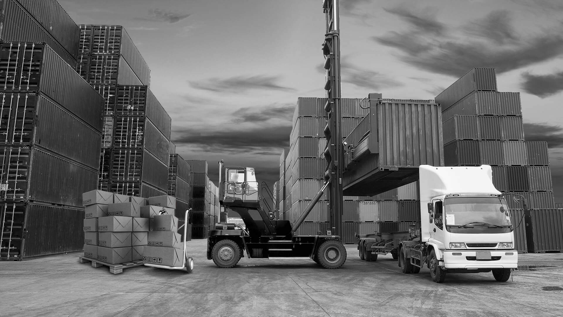 Modern industrial warehouse and cargo handling operation